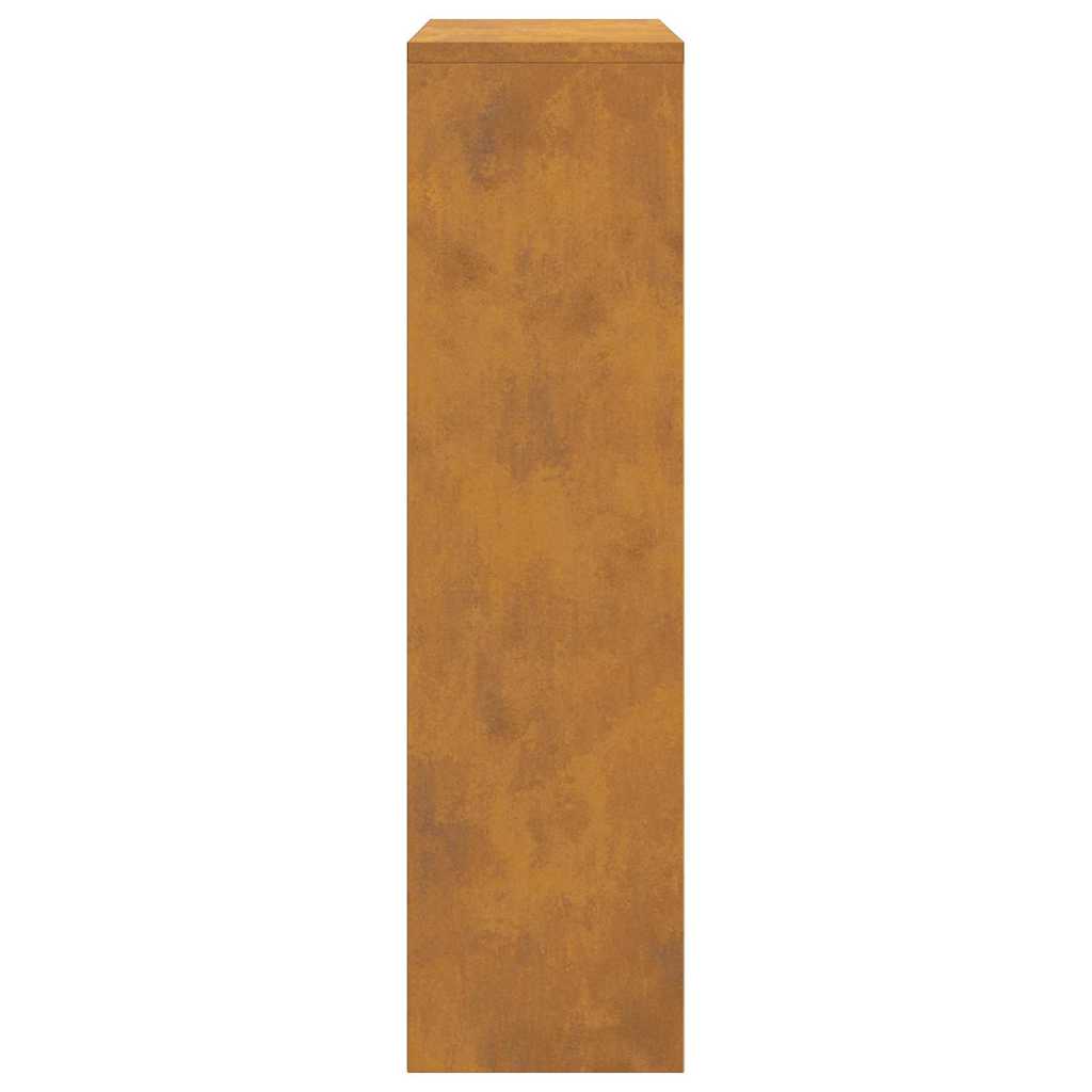 Parcel Drop Box with Storage Brown 44 x 22 x 82 cm Steel