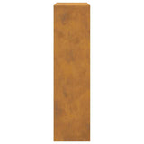 Parcel Drop Box with Storage Brown 44 x 22 x 82 cm Steel