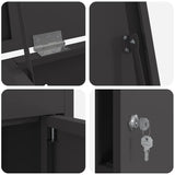 Parcel Drop Box Black 44.5 x 29 x 110.5 cm Steel