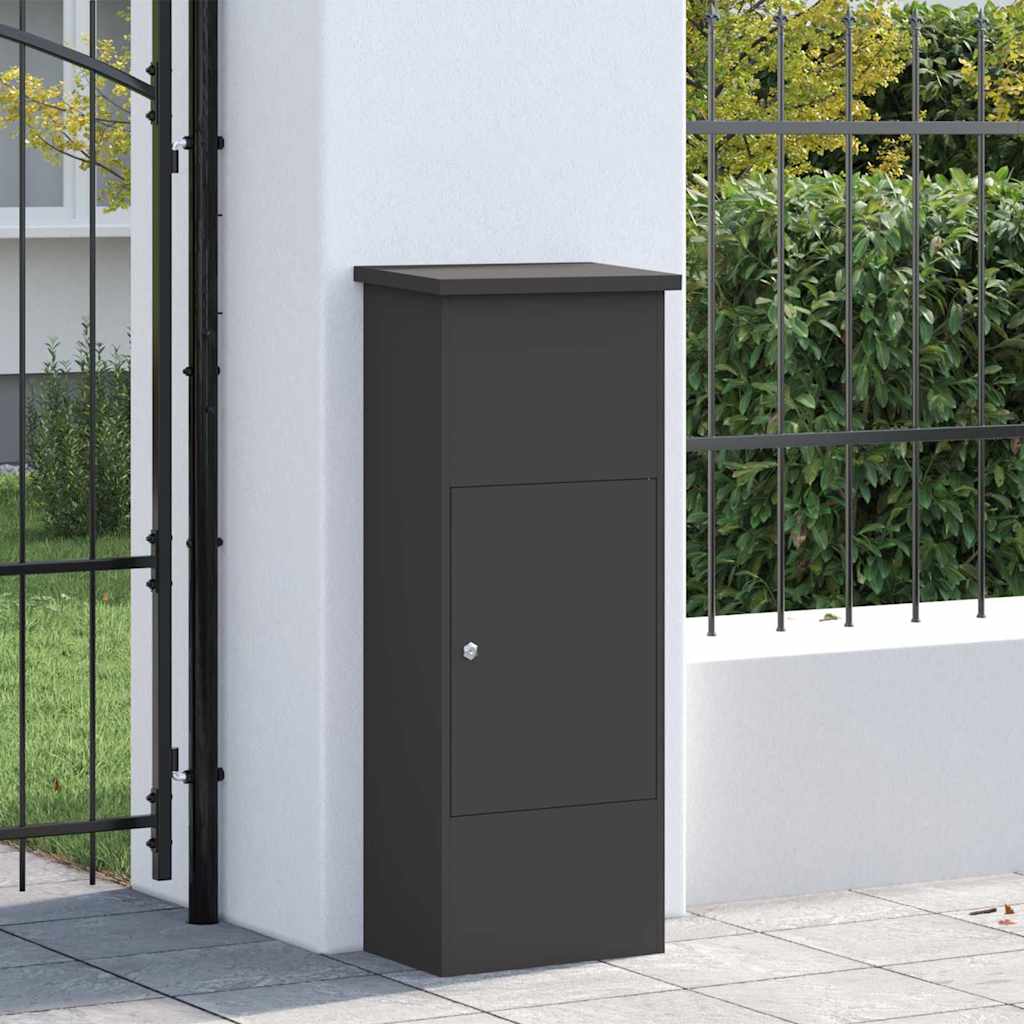 Parcel Drop Box Black 44.5 x 29 x 110.5 cm Steel