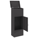 Parcel Drop Box Black 44.5 x 29 x 110.5 cm Steel