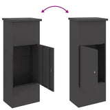 Parcel Drop Box Black 44.5 x 29 x 110.5 cm Steel