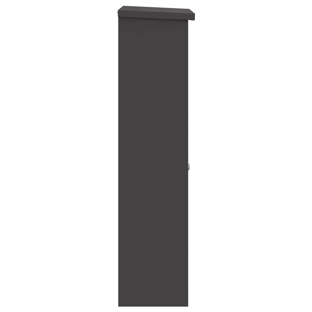 Parcel Drop Box Black 44.5 x 29 x 110.5 cm Steel