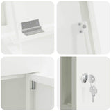 Parcel Drop Box White 44.5 x 29 x 110.5 cm Steel