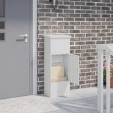 Parcel Drop Box White 44.5 x 29 x 110.5 cm Steel