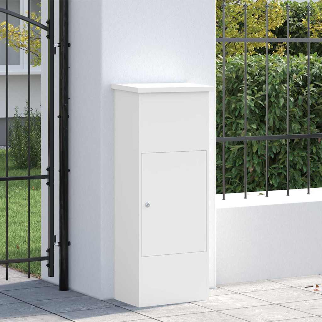 Parcel Drop Box White 44.5 x 29 x 110.5 cm Steel