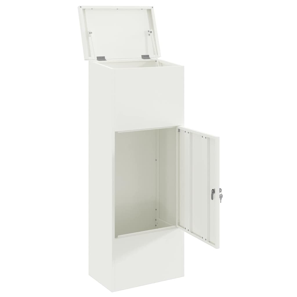 Parcel Drop Box White 44.5 x 29 x 110.5 cm Steel