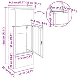 Parcel Drop Box White 44.5 x 29 x 110.5 cm Steel