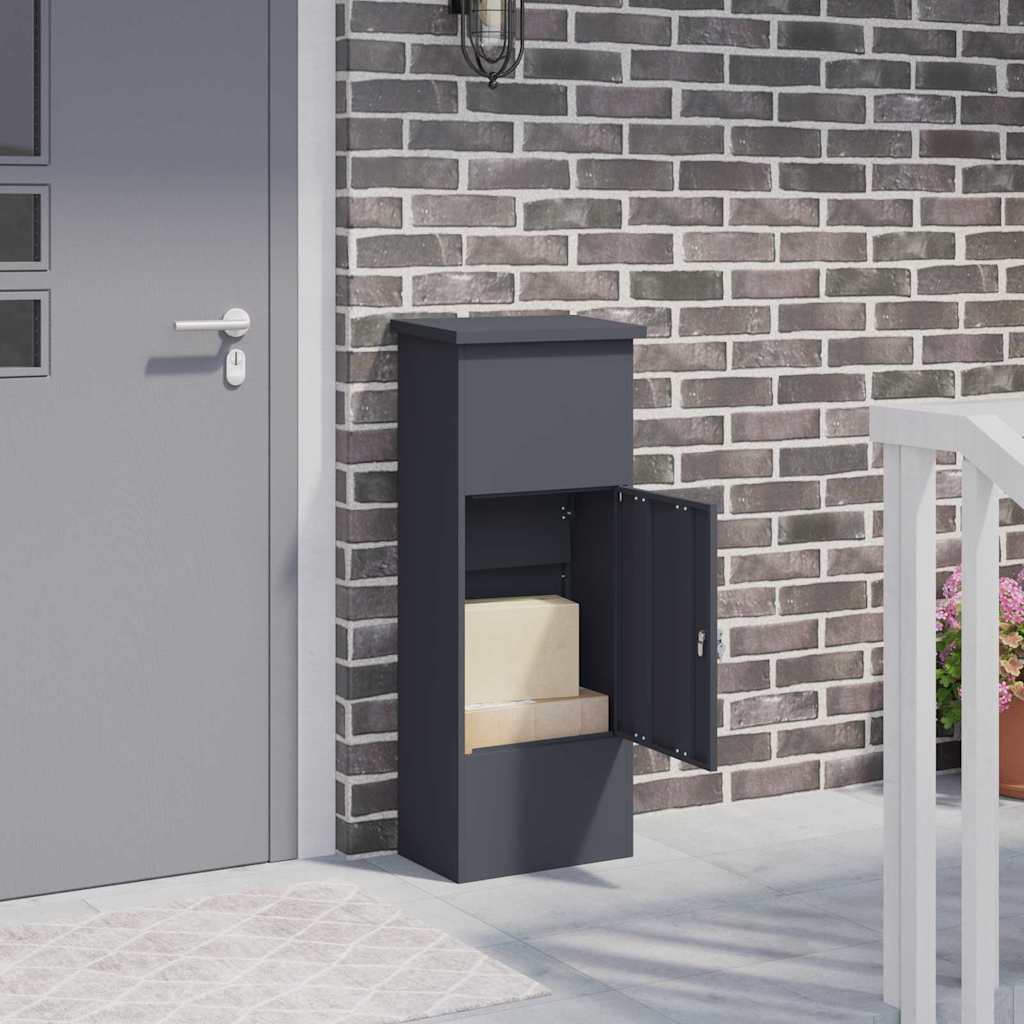 Parcel Drop Box Anthracite 44.5 x 29 x 110.5 cm Steel