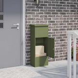 Parcel Drop Box Olive green 44.5 x 29 x 110.5 cm Steel