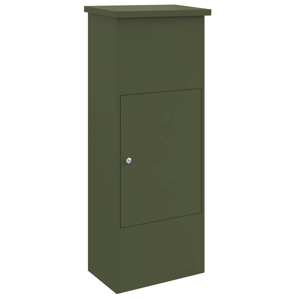 Parcel Drop Box Olive green 44.5 x 29 x 110.5 cm Steel