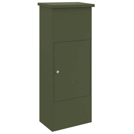 Parcel Drop Box Olive green 44.5 x 29 x 110.5 cm Steel