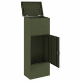 Parcel Drop Box Olive green 44.5 x 29 x 110.5 cm Steel