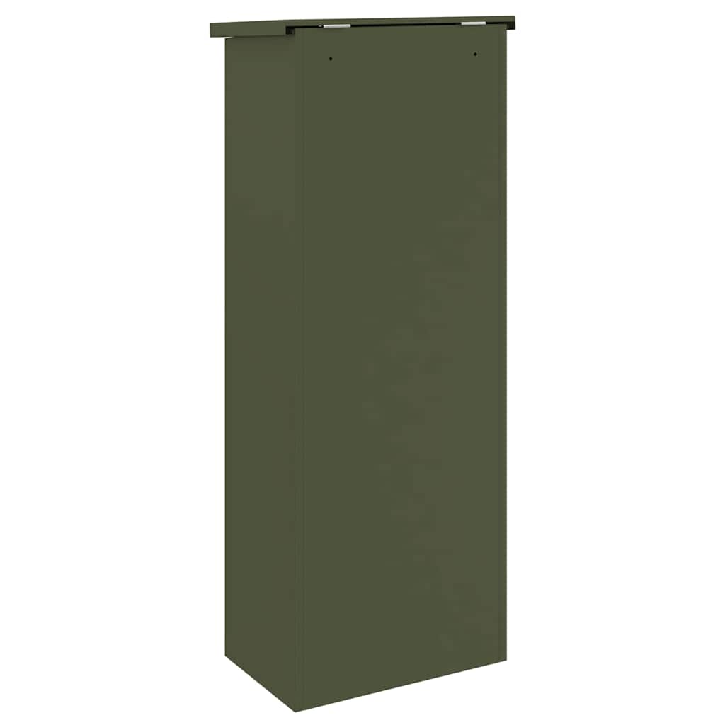 Parcel Drop Box Olive green 44.5 x 29 x 110.5 cm Steel