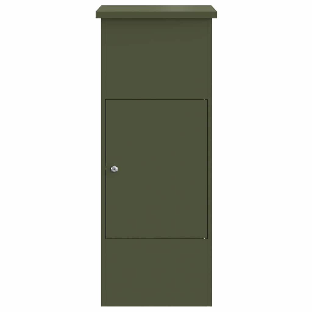 Parcel Drop Box Olive green 44.5 x 29 x 110.5 cm Steel