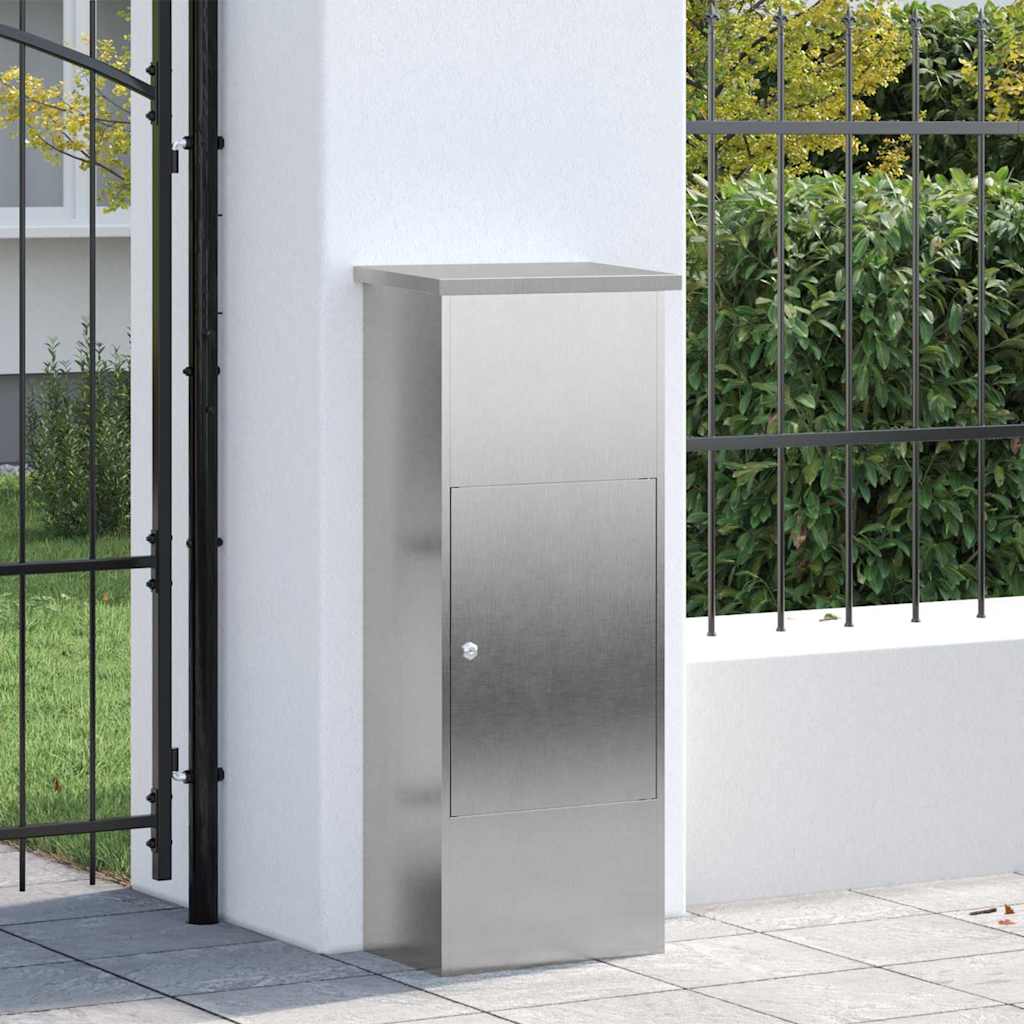 Parcel Drop Box Black 44.5 x 29 x 110.5 cm Stainless steel