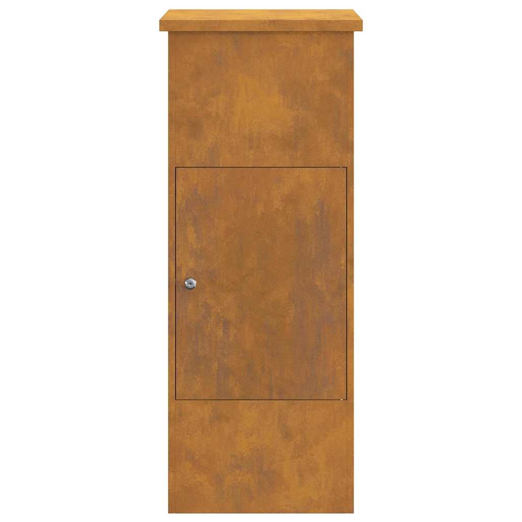 Parcel Drop Box Rusty 44.5 x 29 x 110.5 cm Weathering steel