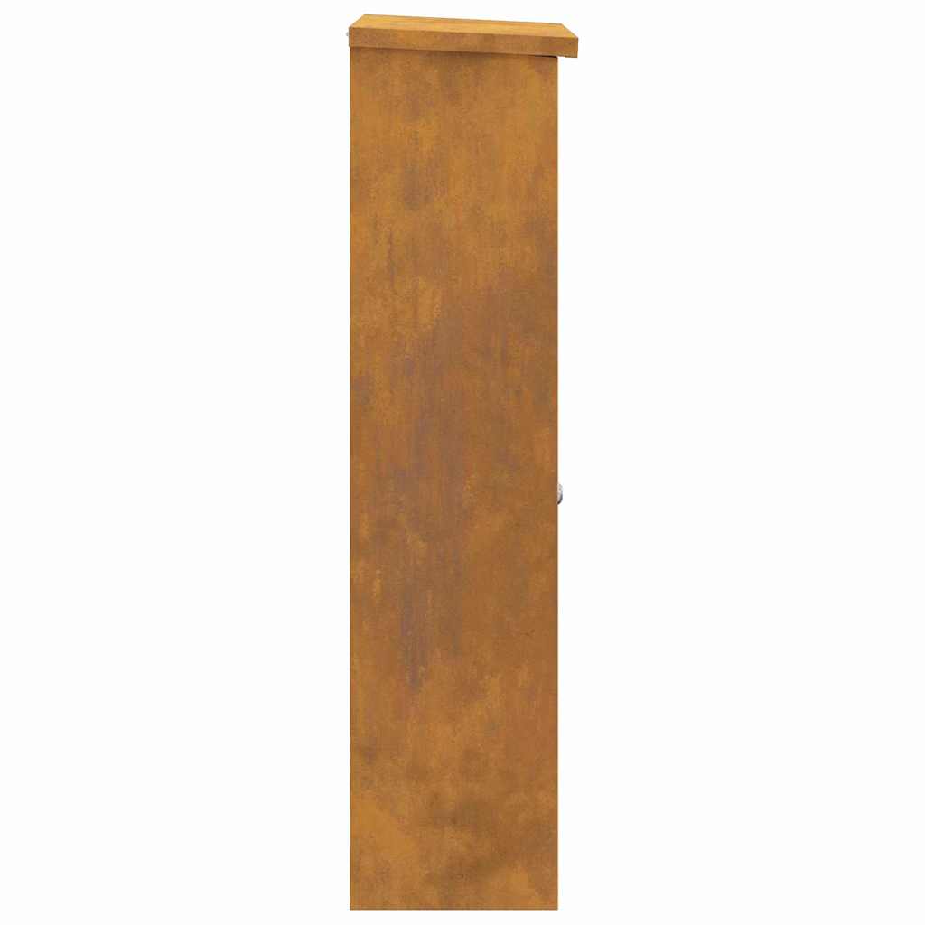 Parcel Drop Box Rusty 44.5 x 29 x 110.5 cm Weathering steel