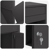 Parcel Drop Box Black 41 x 38 x 103 cm Steel