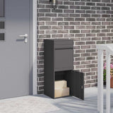 Parcel Drop Box Black 41 x 38 x 103 cm Steel