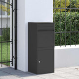 Parcel Drop Box Black 41 x 38 x 103 cm Steel