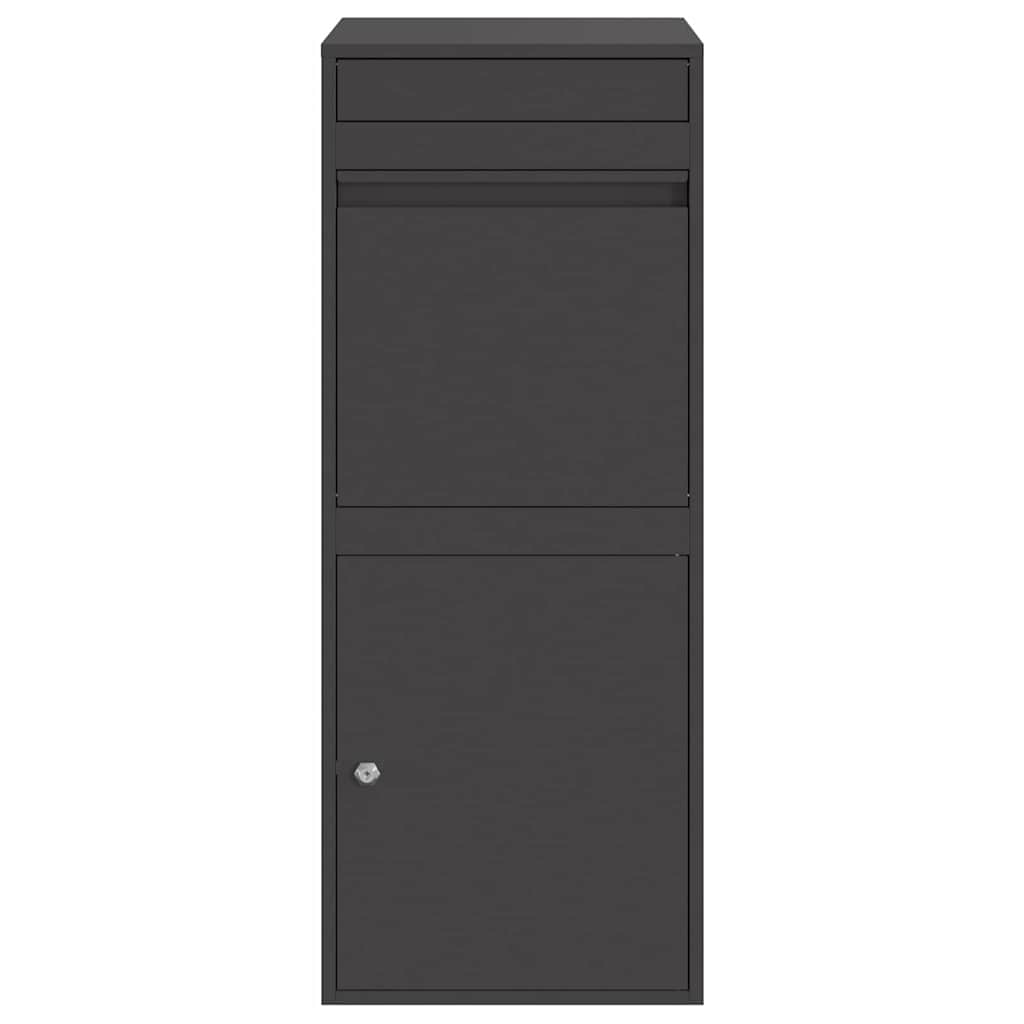 Parcel Drop Box Black 41 x 38 x 103 cm Steel