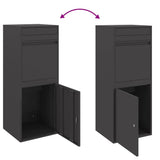 Parcel Drop Box Black 41 x 38 x 103 cm Steel