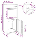 Parcel Drop Box Black 41 x 38 x 103 cm Steel