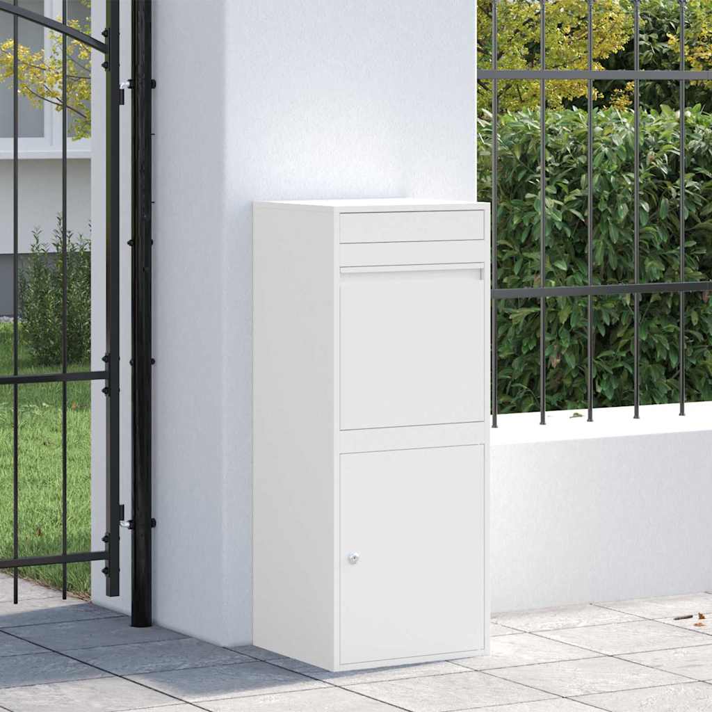Parcel Drop Box White 41 x 38 x 103 cm Steel