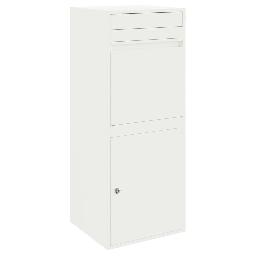 Parcel Drop Box White 41 x 38 x 103 cm Steel