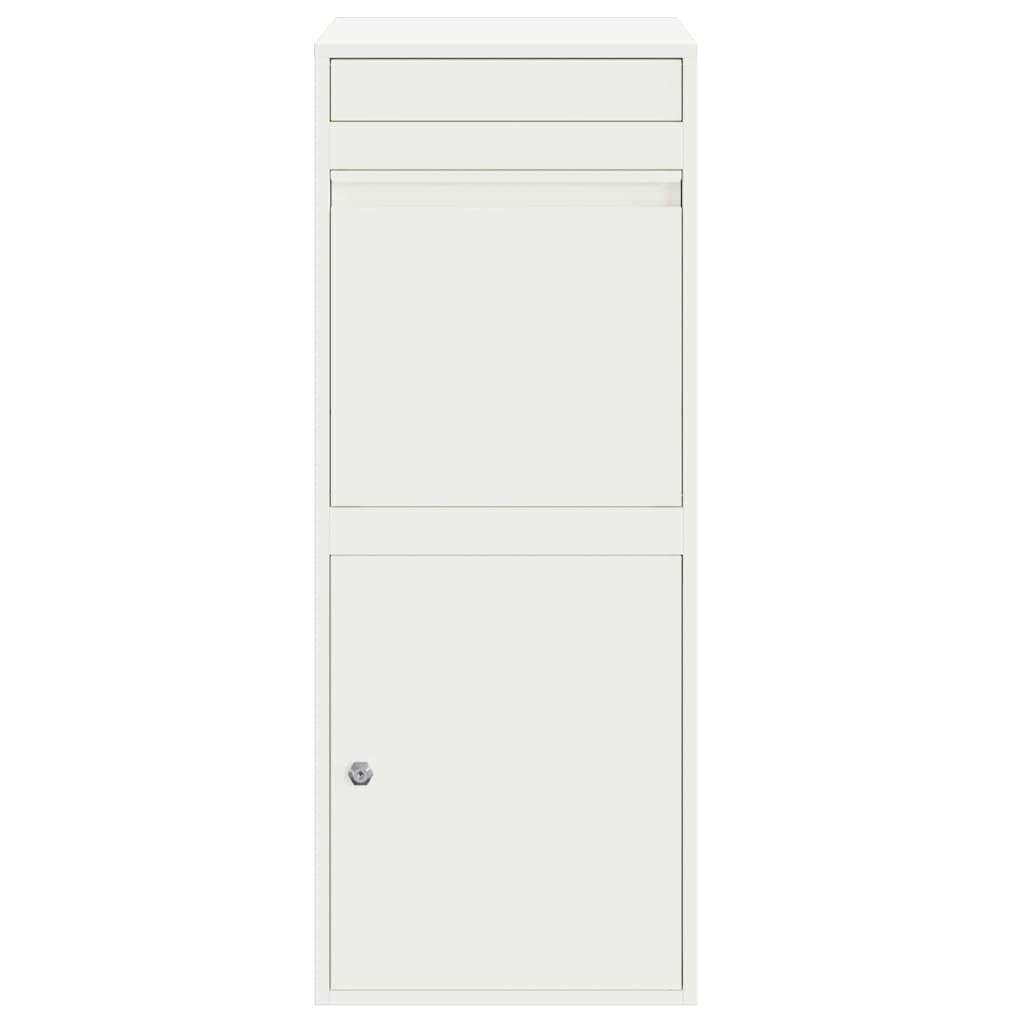 Parcel Drop Box White 41 x 38 x 103 cm Steel