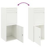 Parcel Drop Box White 41 x 38 x 103 cm Steel