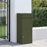 Parcel Drop Box Olive green 41 x 38 x 103 cm Steel