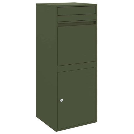 Parcel Drop Box Olive green 41 x 38 x 103 cm Steel
