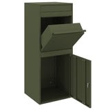 Parcel Drop Box Olive green 41 x 38 x 103 cm Steel