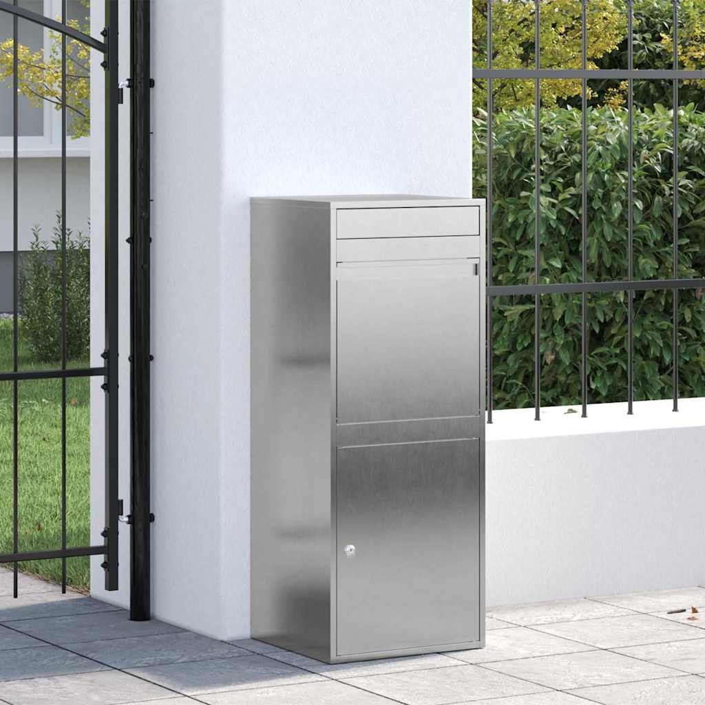 Parcel Drop Box Black 41 x 38 x 103 cm Stainless steel