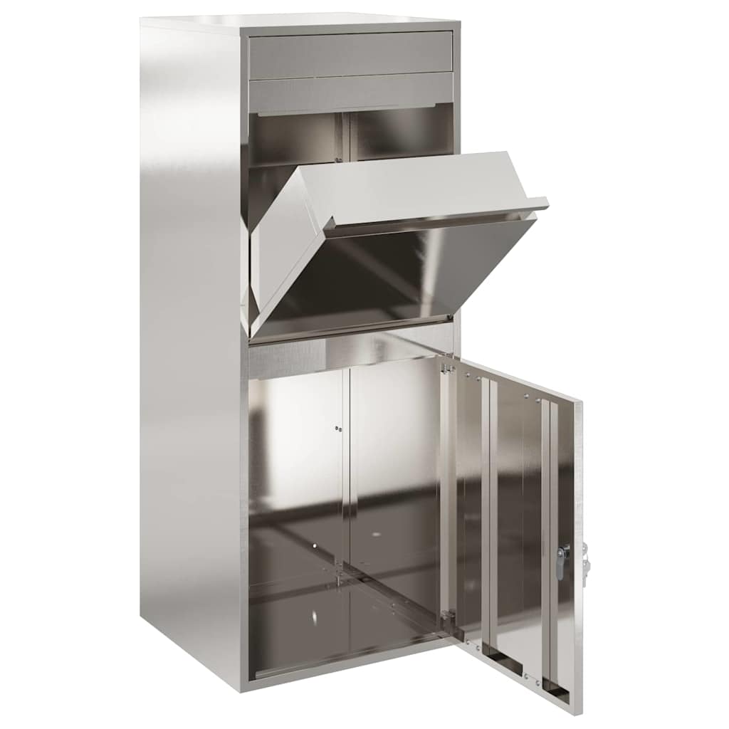 Parcel Drop Box Black 41 x 38 x 103 cm Stainless steel