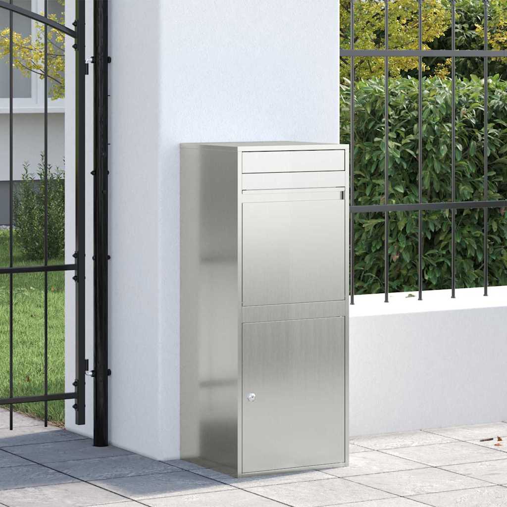 Parcel Drop Box Black 41 x 38 x 103 cm Galvanised steel