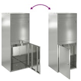 Parcel Drop Box Black 41 x 38 x 103 cm Galvanised steel