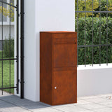 Parcel Drop Box Rusty 41 x 38 x 103 cm Weathering Steel