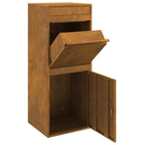 Parcel Drop Box Rusty 41 x 38 x 103 cm Weathering steel