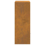 Parcel Drop Box Rusty 41 x 38 x 103 cm Weathering steel