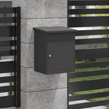 Parcel Drop Box Black 44 x 35 x 59 cm Steel