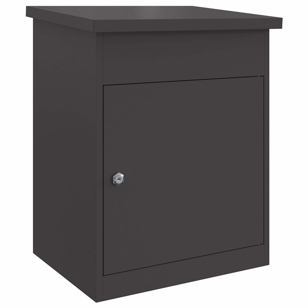 Parcel Drop Box Black 44 x 35 x 59 cm Steel