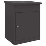 Parcel Drop Box Black 44 x 35 x 59 cm Steel