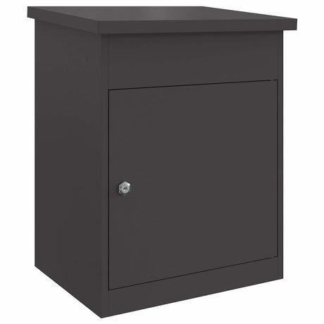 Parcel Drop Box Black 44 x 35 x 59 cm Steel