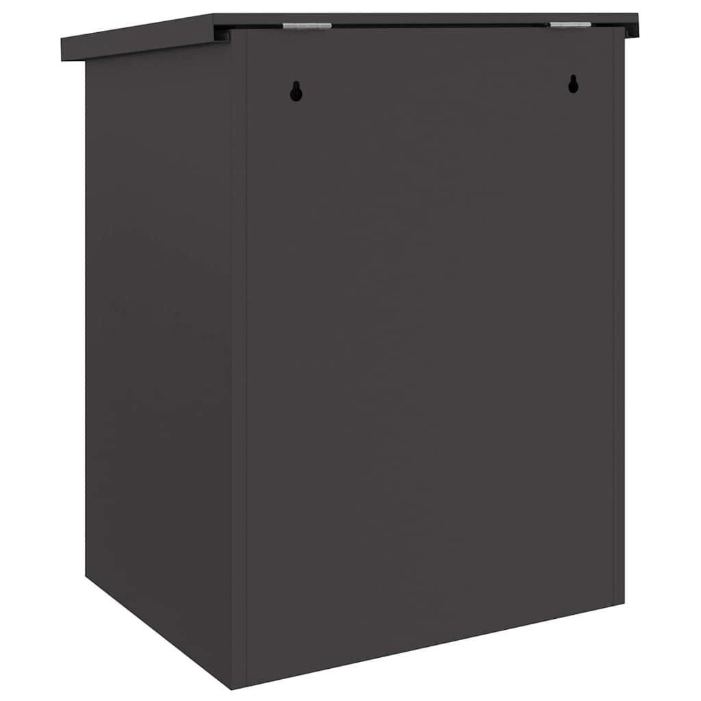 Parcel Drop Box Black 44 x 35 x 59 cm Steel