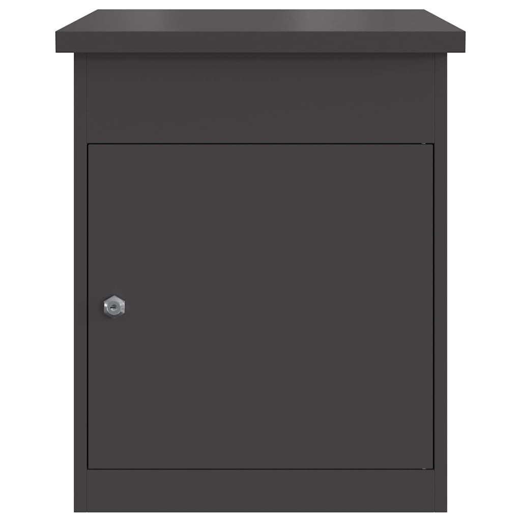 Parcel Drop Box Black 44 x 35 x 59 cm Steel