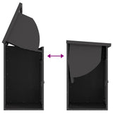 Parcel Drop Box Black 44 x 35 x 59 cm Steel