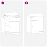 Parcel Drop Box White 44 x 35 x 59 cm Steel